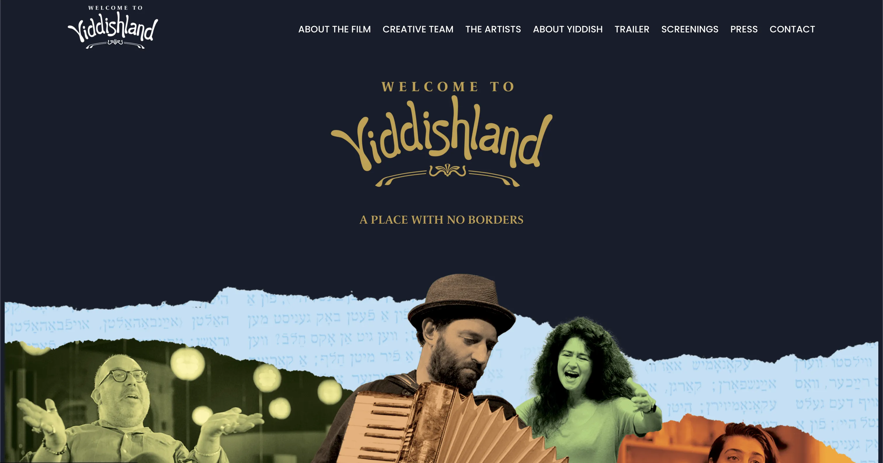 Welcome to Yiddishland film and performance website